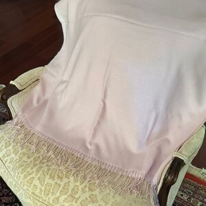 Soft Pink Fringed Pashmina